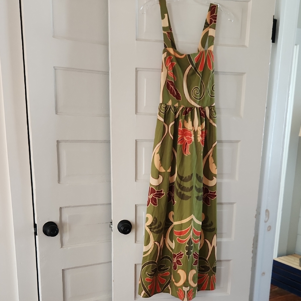 Floral Green Maxi Dress